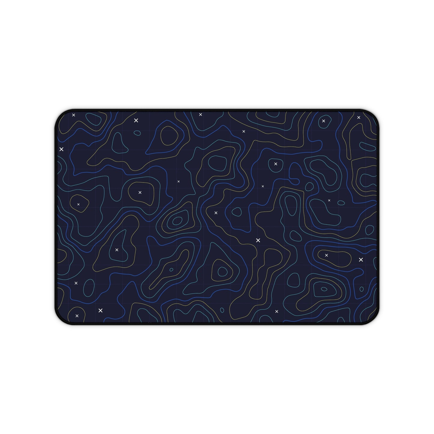 Blue and Yellow Topographic Large mouse pad.