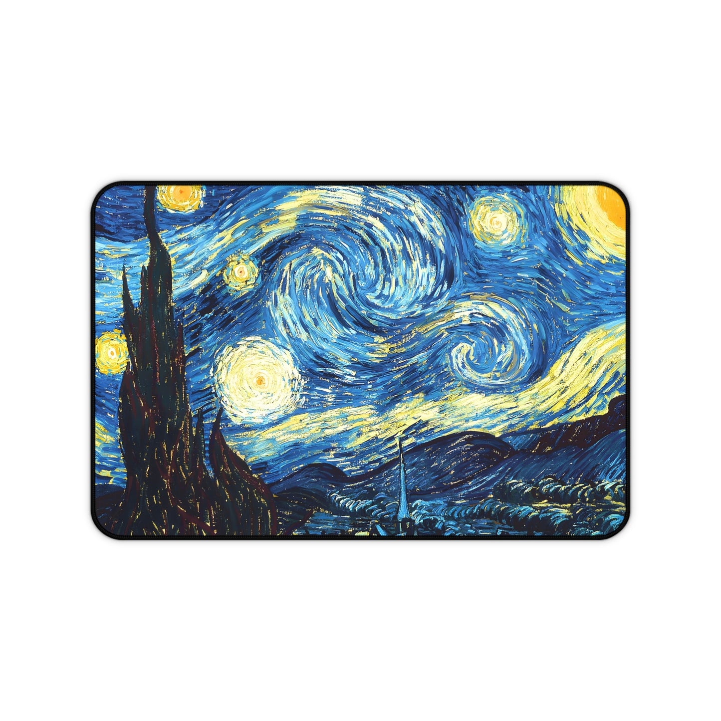 Mouse Pad Large Starry Night by Van Gogh