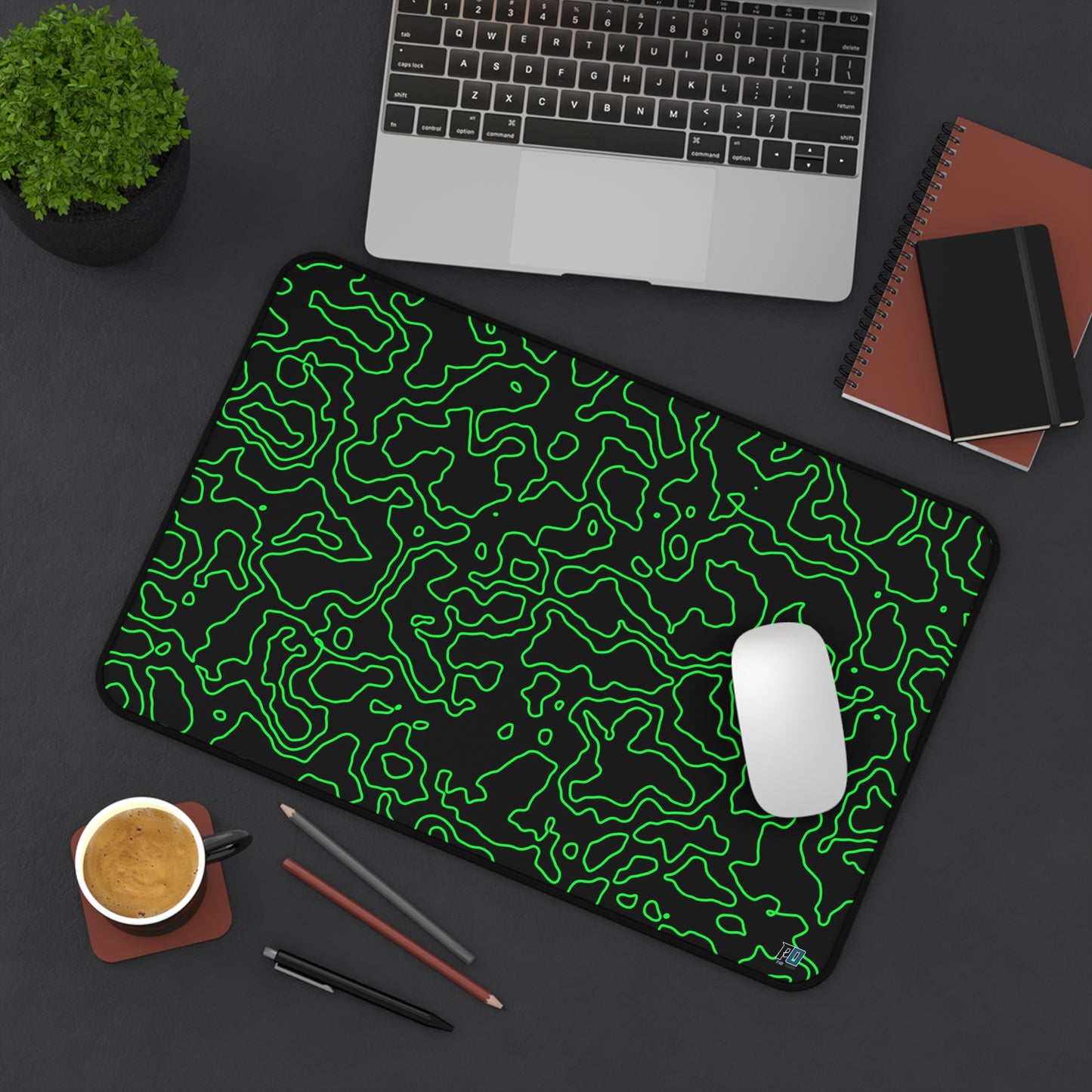 Desk Mat - Large Green and Black Mouse Pad